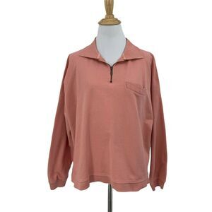 Vintage Gap Boxy Sweater Womens S Small 1/4 Zip Long Sleeve Stand Collar *READ